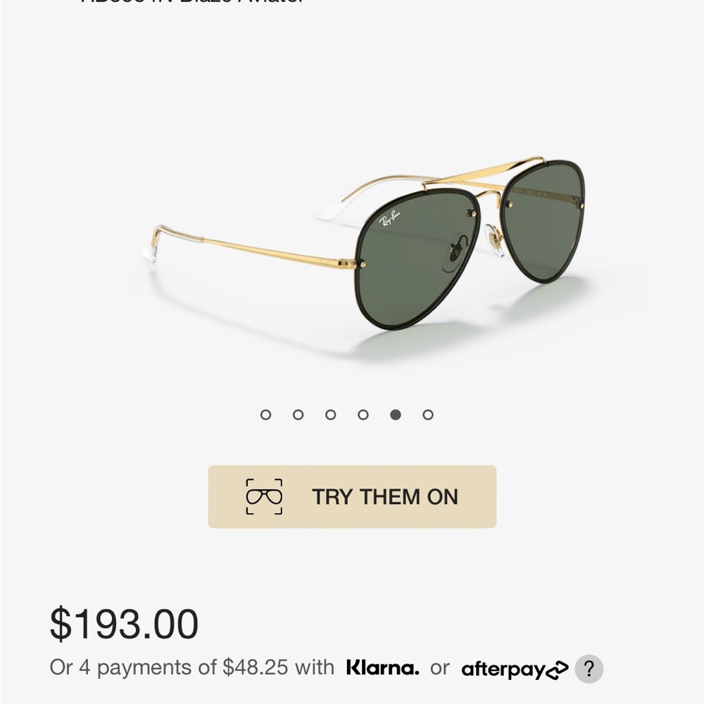 Raybans  blaze aviator - good condition